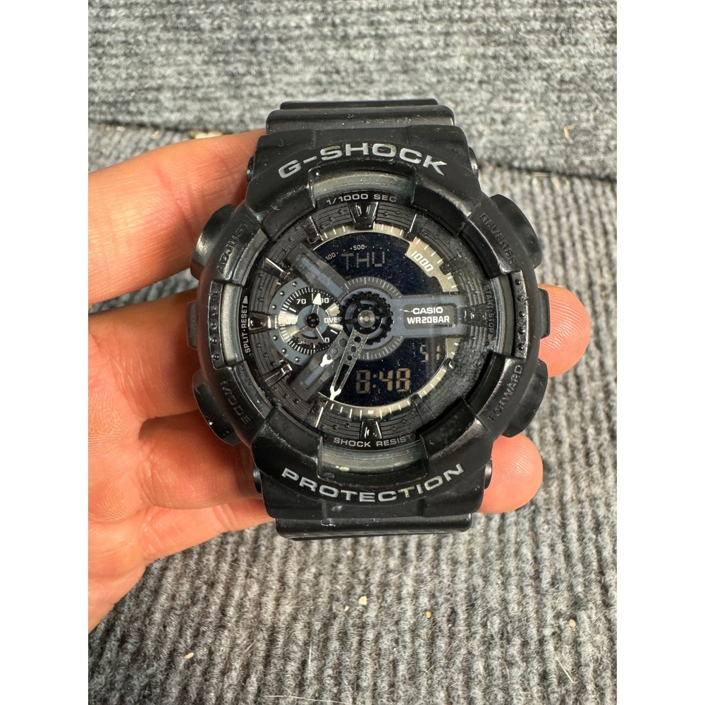 Casio G-Shock GA-110 Mens Watch Black Analog Digital Shock Resistant WR20BAR